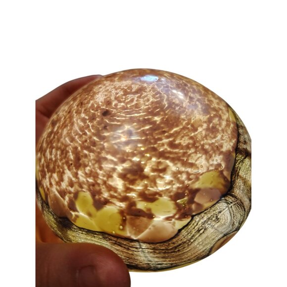 Iridescent Glass Mushroom Night Light, USB Cord, Brown Gold, Swirl, Whimsical - Picture 5 of 10